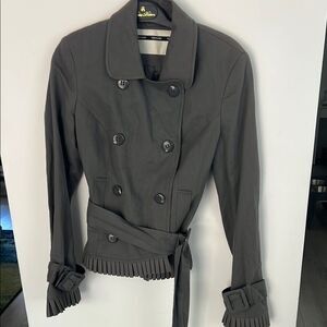 Topshop Gray Trench Coat with Tailored Silhouette